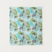 抽象的な水彩画のヤシの木パターン タペストリー (正面)