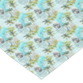 抽象的な水彩画のヤシの木パターン テーブルクロス (アングル)