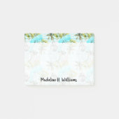 抽象的な水彩画のヤシの木パターン ポストイット (正面)