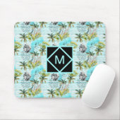 抽象的な水彩画のヤシの木パターン マウスパッド (マウス)
