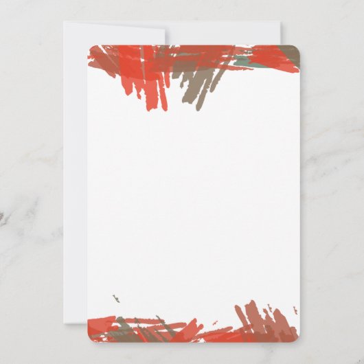 抽象的な水彩画の乾杯カード 招待状 (裏面)