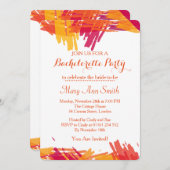 抽象的な水彩画の乾杯パーティー 招待状 (正面/裏面)