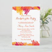 抽象的な水彩画の乾杯パーティー 招待状 (スタンド正面)