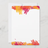 抽象的な水彩画の乾杯パーティー 招待状 (裏面)