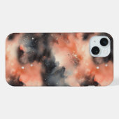 抽象的な水彩画の天体シンフォニー iPhoneケース (裏面横)