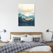 抽象的な水彩画の山の風景  キャンバスプリント (インサイチュ (寝室))