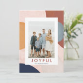 抽象的な水彩画の形のボヘミアンフォト シーズンカード (スタンド正面)