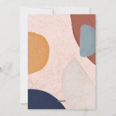 抽象的な水彩画の形のボヘミアンフォト シーズンカード (裏面)