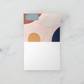 抽象的な水彩画の形のボヘミアンフォト シーズンカード (内部)