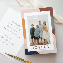 抽象的な水彩画の形のボヘミアンフォト シーズンカード