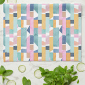 抽象的な水彩画の形パターン キッチンタオル (折り畳み)