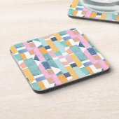 抽象的な水彩画の形パターン コースター (左側)