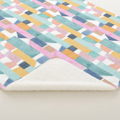 抽象的な水彩画の形パターン シェルパブランケット (3/4)