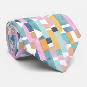 抽象的な水彩画の形パターン ネクタイ (ロール)