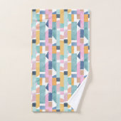 抽象的な水彩画の形パターン バスタオルセット (ハンドタオル)