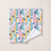 抽象的な水彩画の形パターン バスタオルセット (ウォッシュタオル)