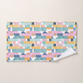 抽象的な水彩画の形パターン バスタオルセット (ハンドタオル)