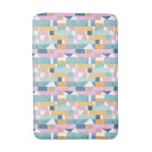 抽象的な水彩画の形パターン バスマット (正面縦)