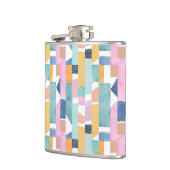 抽象的な水彩画の形パターン フラスク (左)