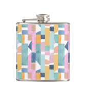 抽象的な水彩画の形パターン フラスク (正面)