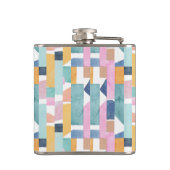 抽象的な水彩画の形パターン フラスク (裏面)