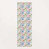 抽象的な水彩画の形パターン ヨガマット (正面)