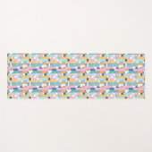 抽象的な水彩画の形パターン ヨガマット (正面(横))