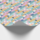 抽象的な水彩画の形パターン ラッピングペーパー (角)