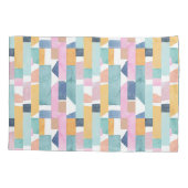 抽象的な水彩画の形パターン 枕カバー (裏面-左)