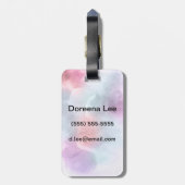 抽象的な水彩画の手塗りの背景10 ラゲッジタグ (裏面縦)