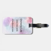抽象的な水彩画の手塗りの背景10 ラゲッジタグ (裏面横)