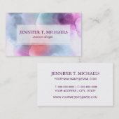 抽象的な水彩画の手塗りの背景10 名刺 (正面/裏面)