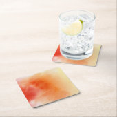 抽象的な水彩画の手塗りの背景15 スクエアペーパーコースター (インサイチュ)