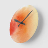 抽象的な水彩画の手塗りの背景15 ラウンド壁時計 (傾斜)