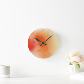 抽象的な水彩画の手塗りの背景15 ラウンド壁時計 (ホーム)