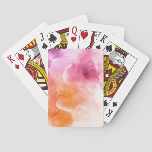 抽象的な水彩画の手塗りの背景3 トランプ (裏面)