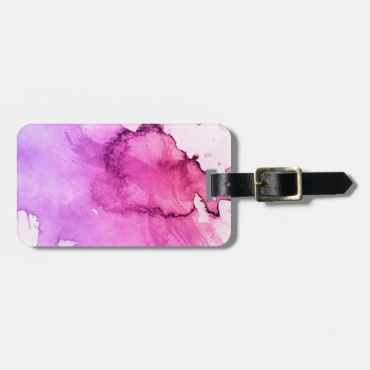 抽象的な水彩画の手塗りの背景5 ラゲッジタグ (正面横)