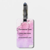 抽象的な水彩画の手塗りの背景5 ラゲッジタグ (裏面縦)