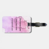 抽象的な水彩画の手塗りの背景5 ラゲッジタグ (裏面横)