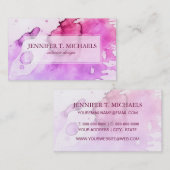 抽象的な水彩画の手塗りの背景5 2 名刺 (正面/裏面)