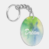 抽象的な水彩画の手塗りの背景8 キーホルダー (正面左)