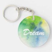 抽象的な水彩画の手塗りの背景8 キーホルダー (正面)