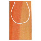 抽象的な水彩画の手塗りの背景 スモールペーパーバッグ (裏面)