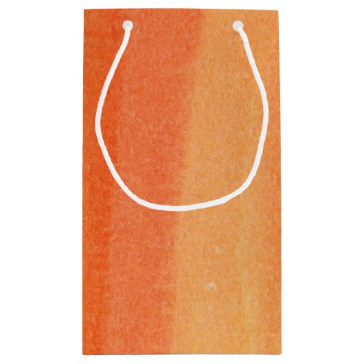 抽象的な水彩画の手塗りの背景 スモールペーパーバッグ (裏面)