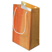 抽象的な水彩画の手塗りの背景 スモールペーパーバッグ (裏面アングル)