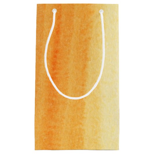 抽象的な水彩画の手塗りの背景 スモールペーパーバッグ (正面)