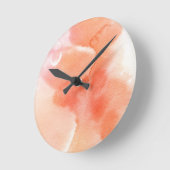 抽象的な水彩画の手塗りの背景 ラウンド壁時計 (傾斜)