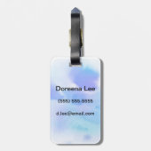 抽象的な水彩画の手塗りの背景 ラゲッジタグ (裏面縦)