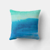 抽象的な水彩画の枕 クッション (裏面)