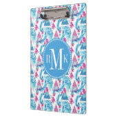 抽象的な水彩画の熱帯葉パターン クリップボード (左)